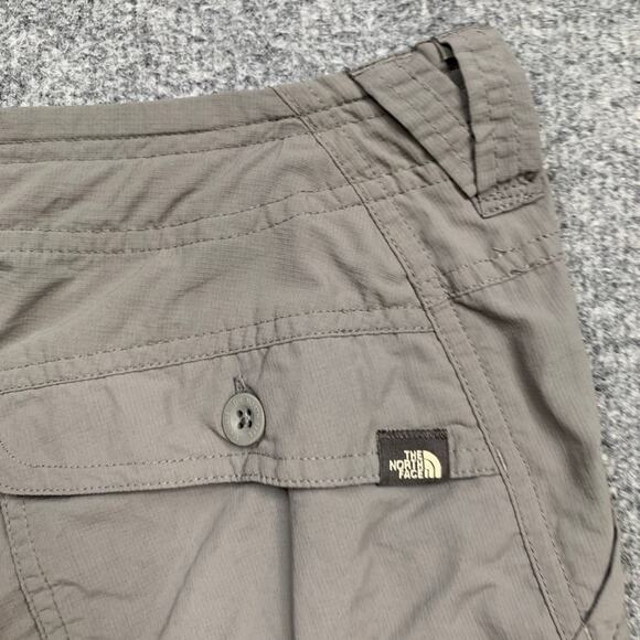 The North Face Pants Womens 6 Grey Nylon Roll Up Stow Pocket Drawstring Hiking - Picture 13 of 16